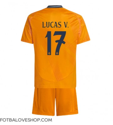 Real Madrid Lucas Vazquez #17 Dětské Venkovní Dres 2024-25 Krátký Rukáv (+ trenýrky)